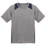 Youth All Sport 2 - Color Heather Athletic T-Shirts in 10 Colors. Sizes S - XL Vintage Heather/Black Youth X - Small Short Sleeve T-Shirts
