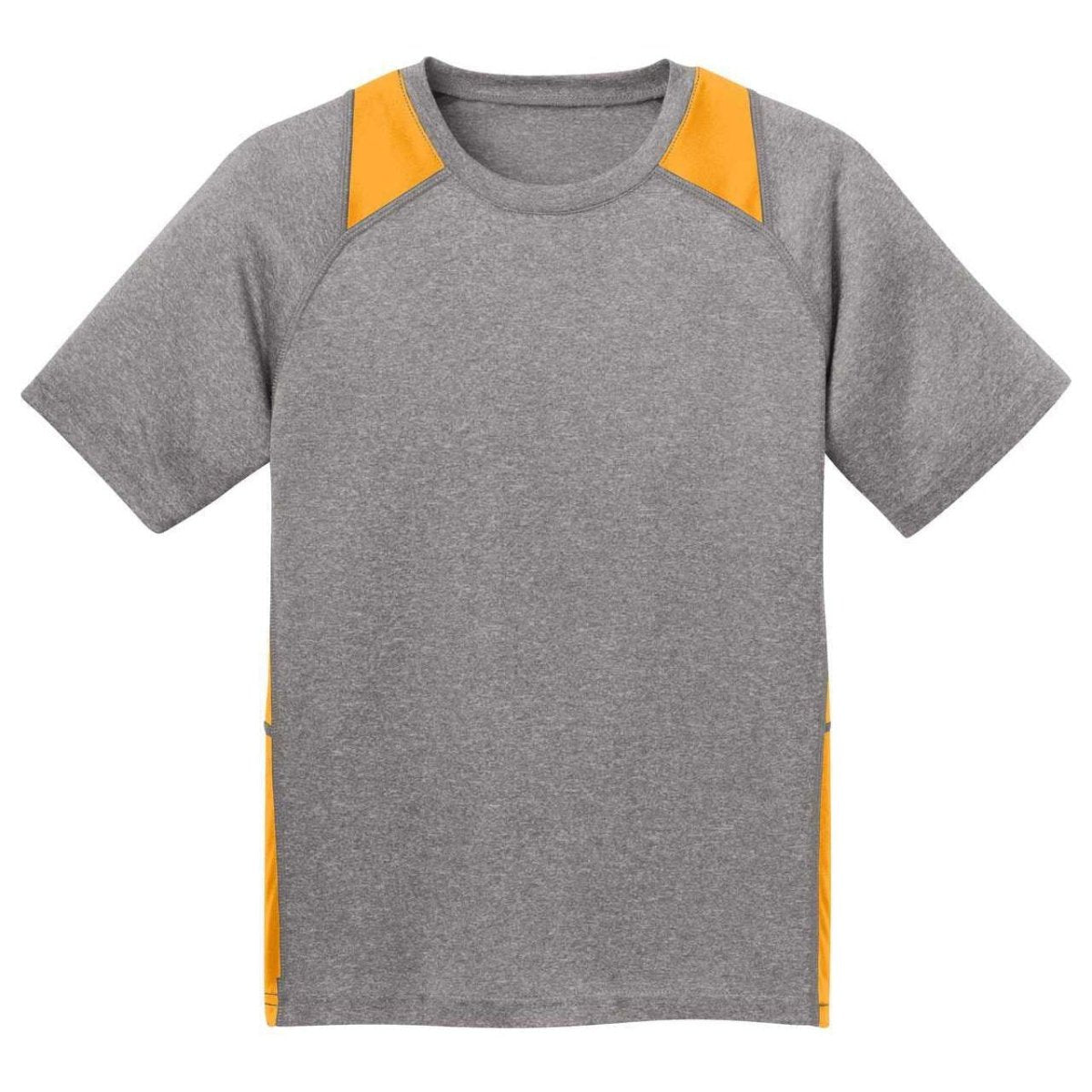 Youth All Sport 2 - Color Heather Athletic T-Shirts in 10 Colors. Sizes S - XL Vintage Heather/Black Youth X - Small Short Sleeve T-Shirts