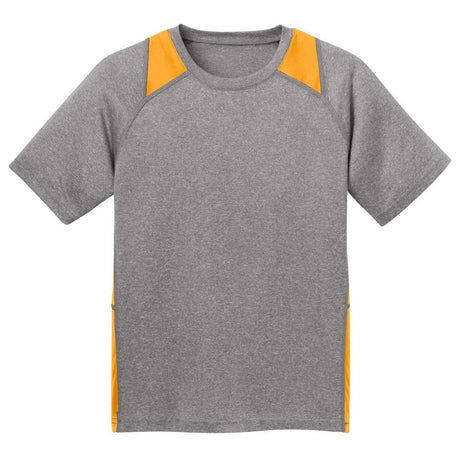 Youth All Sport 2 - Color Heather Athletic T-Shirts in 10 Colors. Sizes S - XL Vintage Heather/Black Youth X - Small Short Sleeve T-Shirts