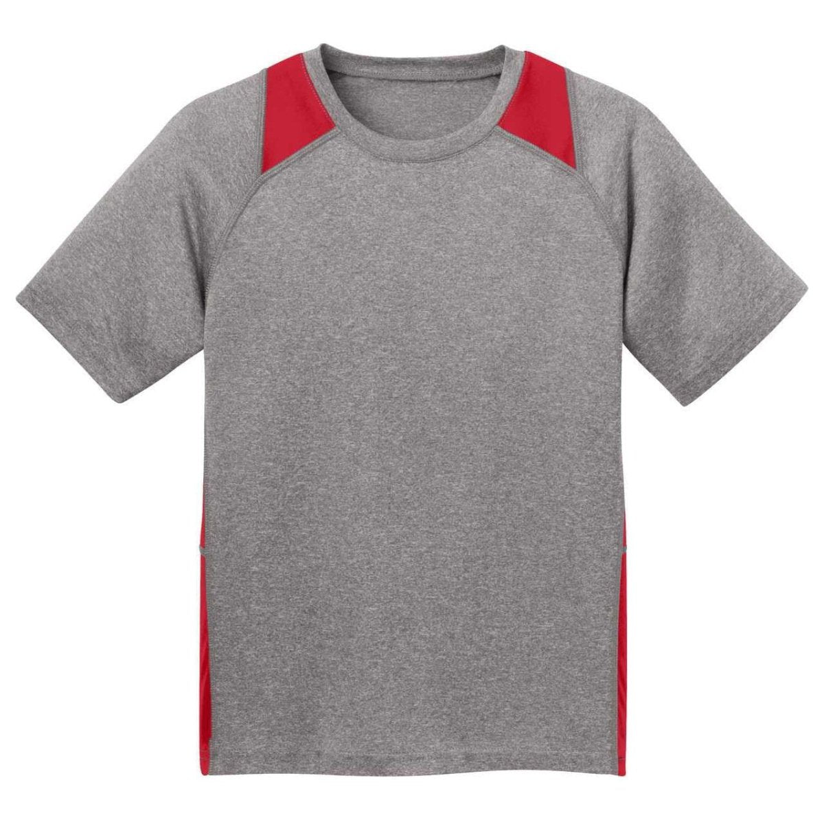 Youth All Sport 2 - Color Heather Athletic T-Shirts in 10 Colors. Sizes S - XL Vintage Heather/Black Youth X - Small Short Sleeve T-Shirts