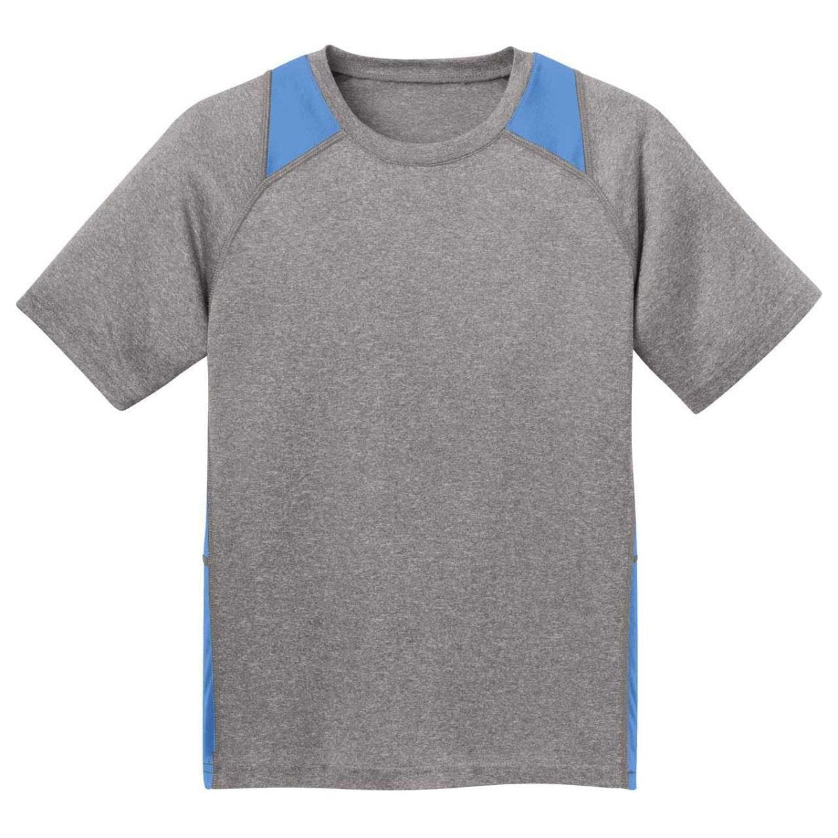 Youth All Sport 2 - Color Heather Athletic T-Shirts in 10 Colors. Sizes S - XL Vintage Heather/Black Youth X - Small Short Sleeve T-Shirts