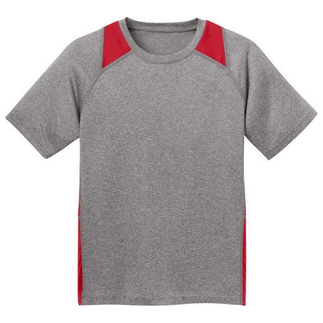 Youth All Sport 2 - Color Heather Athletic T-Shirts in 10 Colors. Sizes S - XL Vintage Heather/Black Youth X - Small Short Sleeve T-Shirts