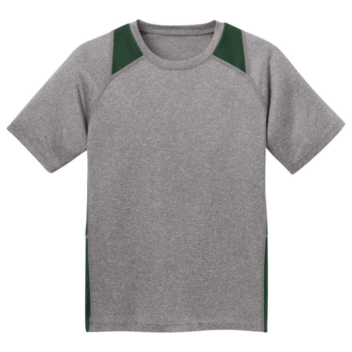 Youth All Sport 2 - Color Heather Athletic T-Shirts in 10 Colors. Sizes S - XL Vintage Heather/Black Youth X - Small Short Sleeve T-Shirts