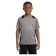 Youth All Sport 2 - Color Heather Athletic T-Shirts in 10 Colors. Sizes S - XL Vintage Heather/Black Youth X - Small Short Sleeve T-Shirts