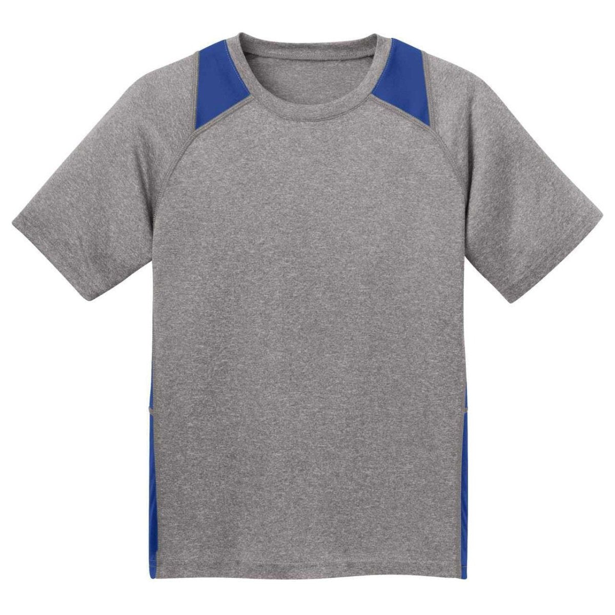 Youth All Sport 2 - Color Heather Athletic T-Shirts in 10 Colors. Sizes S - XL Vintage Heather/Black Youth X - Small Short Sleeve T-Shirts
