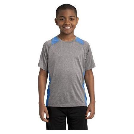 Youth All Sport 2 - Color Heather Athletic T-Shirts in 10 Colors. Sizes S - XL Vintage Heather/Carolina Blue Youth Large Short Sleeve T-Shirts