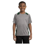 Youth All Sport 2 - Color Heather Athletic T-Shirts in 10 Colors. Sizes S - XL Vintage Heather/Forest Green Youth Medium Short Sleeve T-Shirts