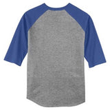 Youth Colorblock Raglan Jersey Heather Grey/Black Youth X - Small