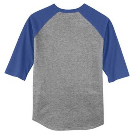 Youth Colorblock Raglan Jersey Heather Grey/Black Youth X - Small