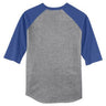 Youth Colorblock Raglan Jersey Heather Grey/Royal Blue Youth X - Small