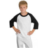 Youth Colorblock Raglan Jersey White/Black Youth X - Small