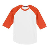 Youth Colorblock Raglan Jersey White/Deep Orange Youth Small
