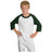 Youth Colorblock Raglan Jersey White/Forest Green Youth X - Small