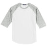 Youth Colorblock Raglan Jersey White/Heather Grey Youth X - Small