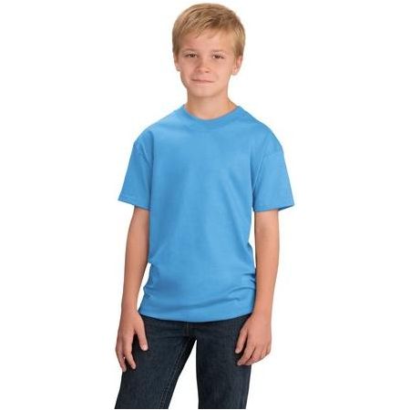 Youth Essential T-Shirt Youth Medium Aquatic Blue Short Sleeve T-Shirts