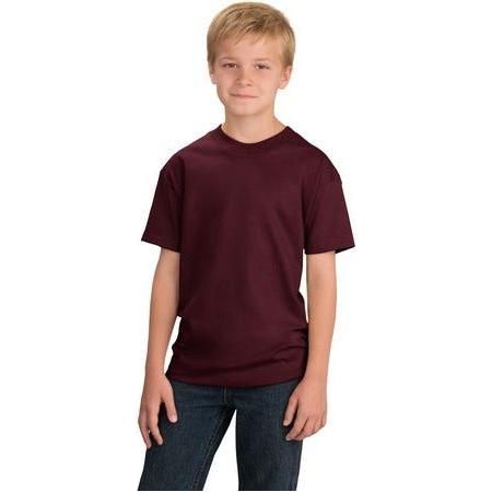 Youth Essential T-Shirt Youth Medium Athletic Maroon Short Sleeve T-Shirts