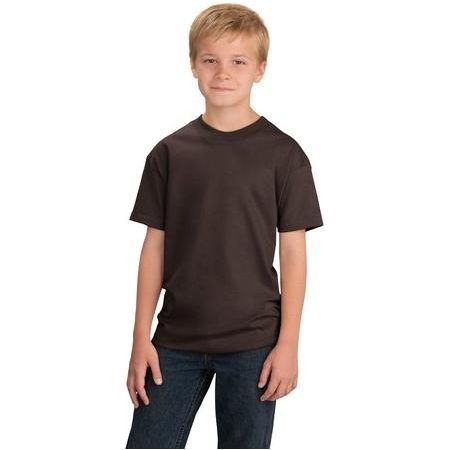 Youth Essential T-Shirt Youth Medium Dark Chocolate Brown Short Sleeve T-Shirts