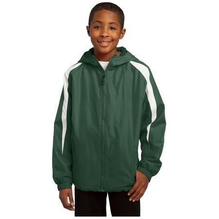 Youth Fleece - Lined Colorblock Jacket Black/White Youth X - Large Jackets