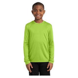 Youth Long Sleeve Competitor™ Tee Lime Shock Youth X - Large Short Sleeve T-Shirts