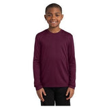 Youth Long Sleeve Competitor™ Tee Maroon Youth X - Small Short Sleeve T-Shirts