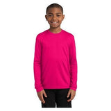 Youth Long Sleeve Competitor™ Tee Pink Raspberry Youth X - Small Short Sleeve T-Shirts