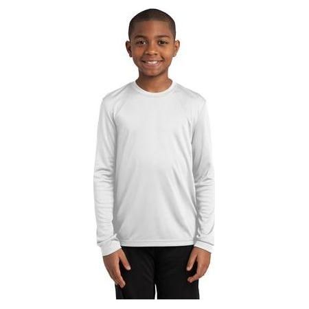 Youth Long Sleeve Competitor™ Tee White Youth X - Small Short Sleeve T-Shirts