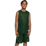 Youth PosiCharge Mesh Reversible Sleeveless Tee Youth X - Large Forest Green Tank Top