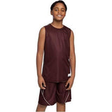 Youth PosiCharge Mesh Reversible Sleeveless Tee Youth X - Large Maroon Tank Top