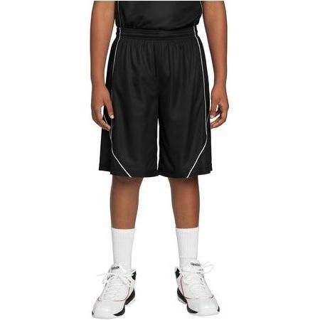 Youth PosiCharge™ Mesh Reversible Spliced Short Black Youth X - Large