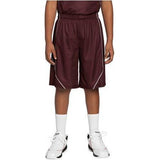 Youth PosiCharge™ Mesh Reversible Spliced Short Maroon Youth Medium