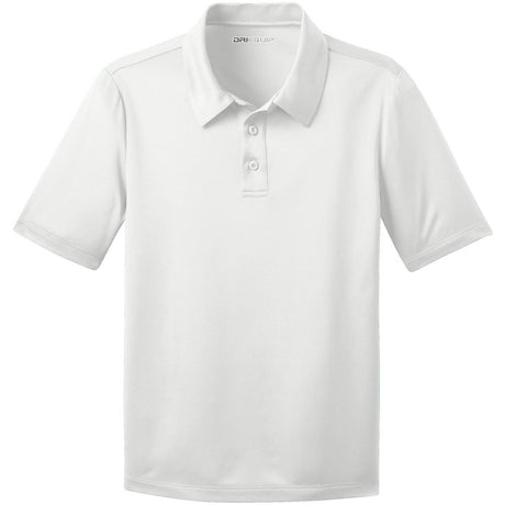Youth Silk Touch™ Performance Polo White Youth X - Small Polos/Knits