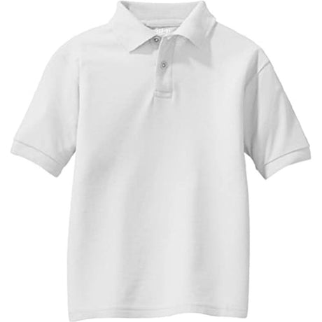 Youth Silk Touch™ Polo White Youth X - Small Polos/Knits