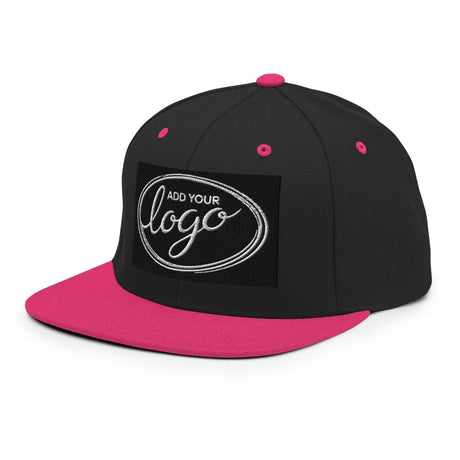 YP Classics 6089M | Create Your Own Custom Snapback Hat Black/ Neon Pink