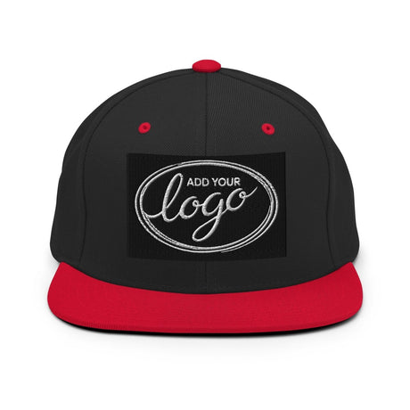 YP Classics 6089M | Create Your Own Custom Snapback Hat Black/ Red