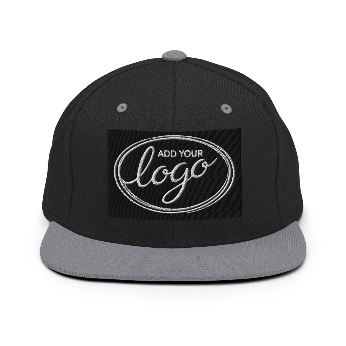 YP Classics 6089M | Create Your Own Custom Snapback Hat Black/ Silver