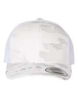 YP Classics 6606 Retro Trucker Cap | Wholesale Yupoong 6606 Retro Trucker Hat Multicam Alpine/ White Adjustable Hats