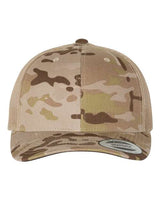 YP Classics 6606 Retro Trucker Cap | Wholesale Yupoong 6606 Retro Trucker Hat Multicam Arid/ Tan Adjustable Hats
