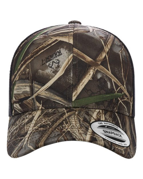 YP Classics 6606 Retro Trucker Cap | Wholesale Yupoong 6606 Retro Trucker Hat Realtree Max7/ Brown Adjustable Hats