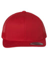 YP Classics 6606 Retro Trucker Cap | Wholesale Yupoong 6606 Retro Trucker Hat Red Adjustable Hats