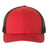 YP Classics 6606 Retro Trucker Cap | Wholesale Yupoong 6606 Retro Trucker Hat Red/ Black Adjustable Hats