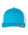YP Classics 6606 Retro Trucker Cap | Wholesale Yupoong 6606 Retro Trucker Hat Turquoise/ White Adjustable Hats