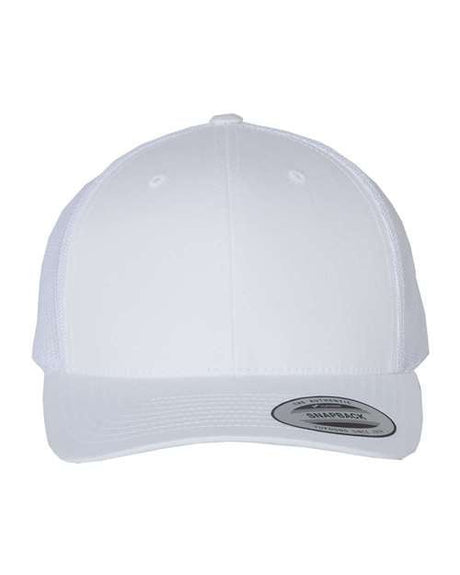 YP Classics 6606 Retro Trucker Cap | Wholesale Yupoong 6606 Retro Trucker Hat White Adjustable Hats
