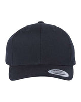 YP Classics CVC Snapback Cap - Yupoong 6389 Black Adjustable Hats
