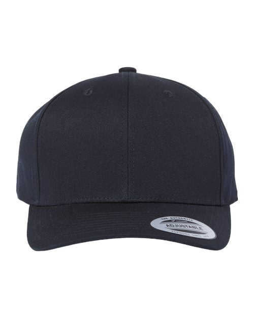 YP Classics CVC Snapback Cap - Yupoong 6389 Black Adjustable Hats