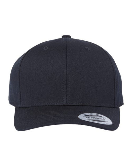 YP Classics CVC Snapback Cap - Yupoong 6389 Black Adjustable Hats