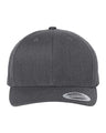 YP Classics CVC Snapback Cap - Yupoong 6389 Dark Heather Grey Adjustable Hats
