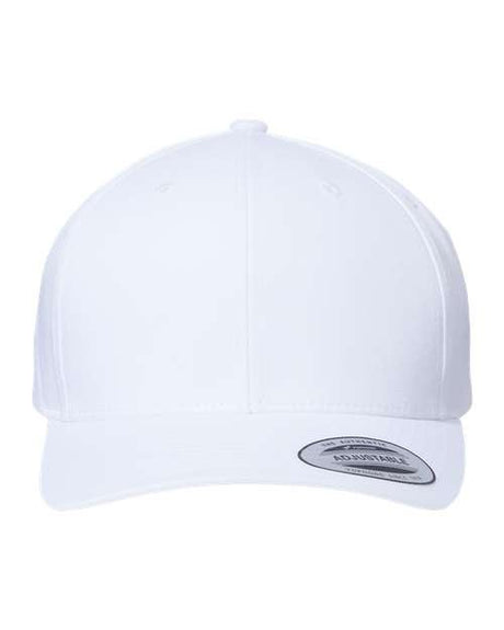 YP Classics CVC Snapback Cap - Yupoong 6389 White Adjustable Hats