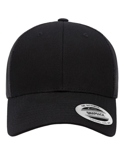 YP Classics Elite Cap - Yupoong 6601 Black Adjustable Hats