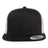 YP Classics Five - Panel Classic Trucker Cap - Yupoong 6006 Black/ White Adjustable Hats