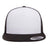 YP Classics Five - Panel Classic Trucker Cap - Yupoong 6006 Black/ White/ Black Adjustable Hats